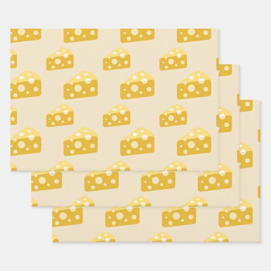 Queso Swiss Emmental Yellow Food Lover Pattern Inpakpapier Vel (Set)