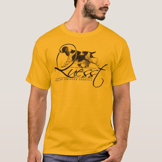 Quesst Springer Spaniel Logoslijtage T-shirt (Voorkant)