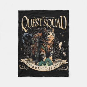 Quest Fantasy Squad Broccoli Kitten Funny Cat Fleece Deken
