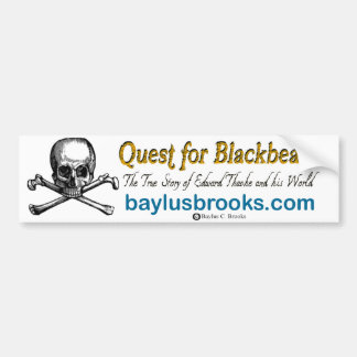 Quest for Blackbeard skull Bumpersticker