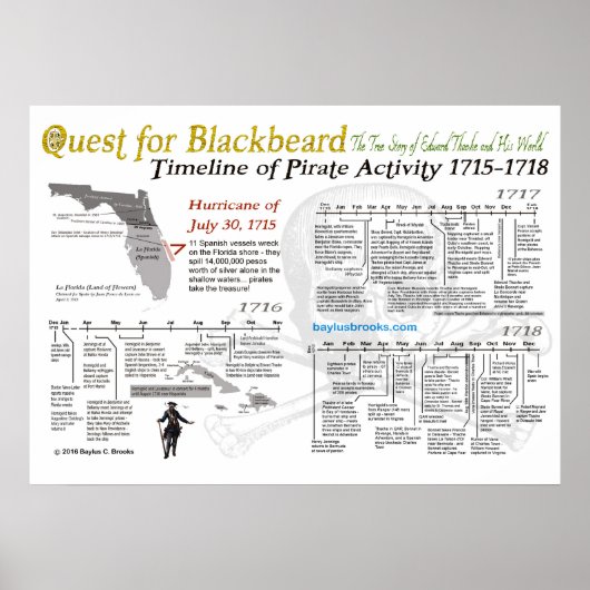 Quest for Blackbeard - Tijdlijn voor Pirate Activi Poster (Voorkant)