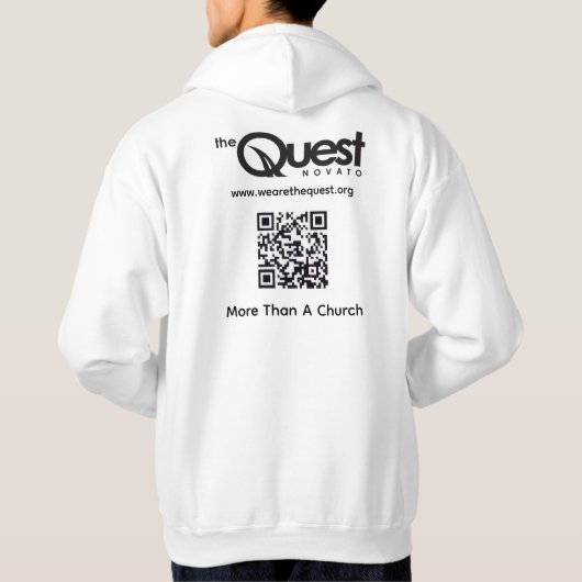 Quest-trui met logo en QR-code Hoodie (Achterkant)