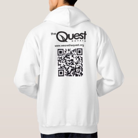 Quest-trui met logo en QR-code Hoodie (Achterkant)