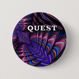 QUEST ( u kunt het woord wijzigen ) Ronde Button 5,7 Cm