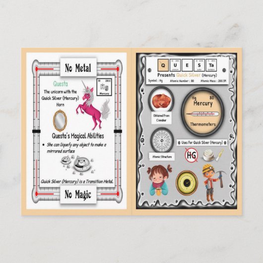 Questa - Mercury Horn Unicorn Game Kaart (Achterkant)