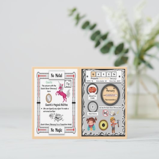 Questa - Mercury Horn Unicorn Game Kaart (Staand voorkant)