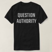 Question authority t-shirt (Design voorkant)
