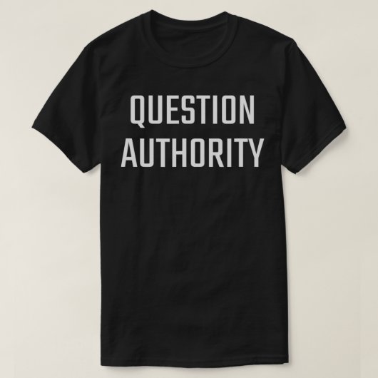 Question authority t-shirt (Design voorkant)