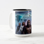Question Everything Coffee Mug Tweekleurige Koffiemok (Voorkant links)