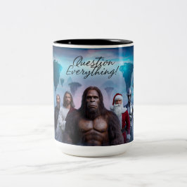 Question Everything Coffee Mug Tweekleurige Koffiemok