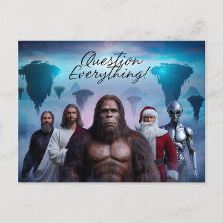 Question Everything Postcard Briefkaart