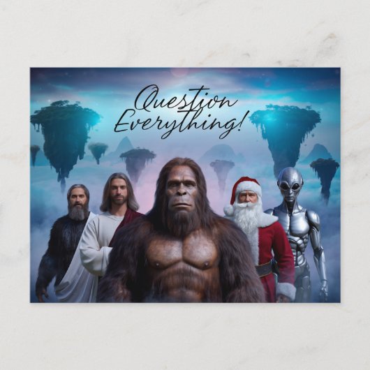 Question Everything Postcard Briefkaart (Voorkant)