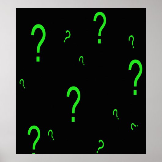 Question Marks Poster (Voorkant)