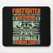 Questionable Knowledge Fireman Gift Proud Firefigh Muismat (Voorkant)