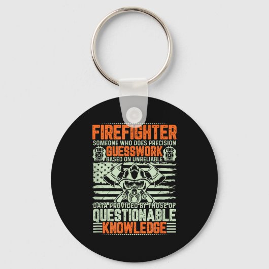 Questionable Knowledge Fireman Gift Proud Firefigh Sleutelhanger (Voorkant)