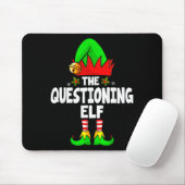 Questioning Elf Group Christmas Funny Pajama Party Muismat (Met muis)