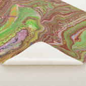 Questions 1 Wild Green Maroon Blanket Sherpa Deken (3/4)