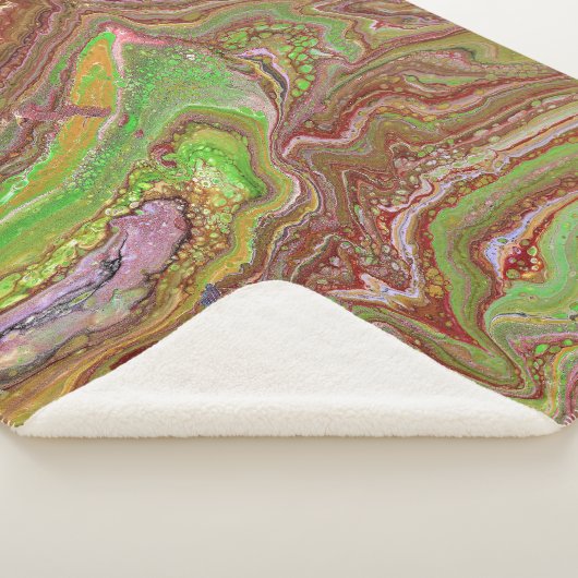 Questions 1 Wild Green Maroon Blanket Sherpa Deken (3/4)