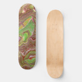 Questions 1 Wild Green Maroon Skateboard Deck (Voorkant)