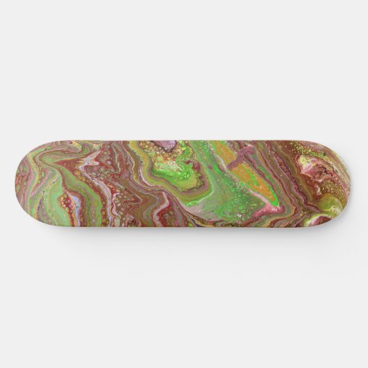 Questions 1 Wild Green Maroon Skateboard Deck (Horizontaal)