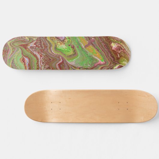 Questions 1 Wild Green Maroon Skateboard Deck (Horizontaal)