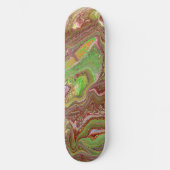 Questions 1 Wild Green Maroon Skateboard Deck (Voorkant)