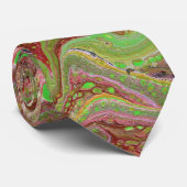 Questions 1 Wild Green Maroon Tie Stropdas (Opgerold)