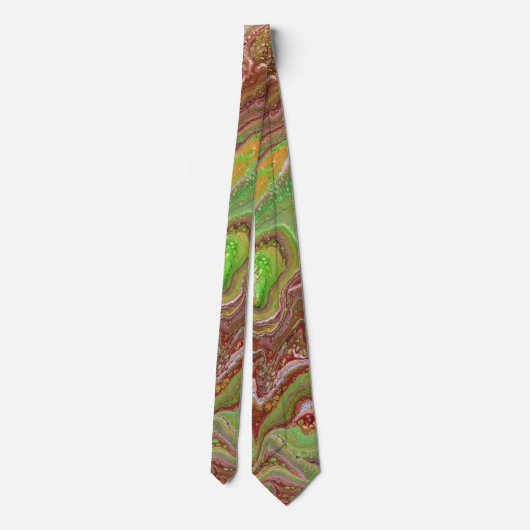 Questions 1 Wild Green Maroon Tie Stropdas (Achterkant)