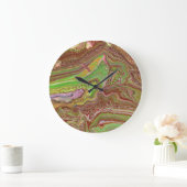 Questions 1 Wild Green Maroon Wall Clock Grote Klok (Huis)