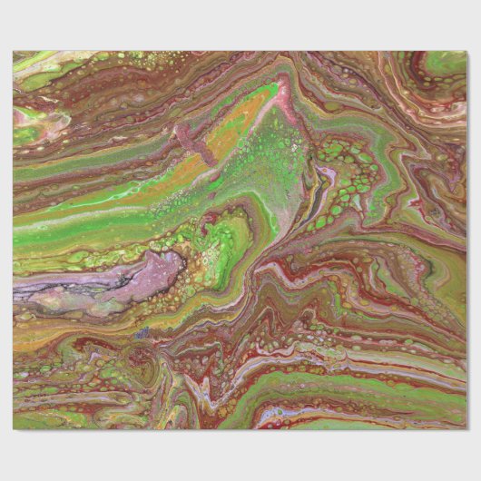 Questions 1 Wild Green Maroon Wrapping Paper Cadeaupapier (Vlak)