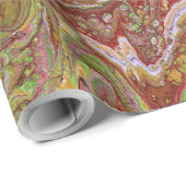 Questions 1 Wild Green Maroon Wrapping Paper Cadeaupapier (Rol Hoek)