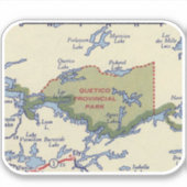 Quetico Provincial Park Kaart Sticker (Voorkant)