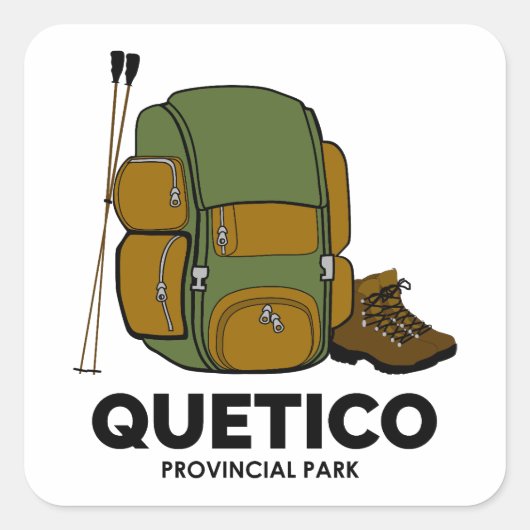 Quetico Provincial Park rugzak Vierkante Sticker (Voorkant)