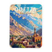 Quetta Pakistan Travel Art Vintage Magneet (Verticaal)