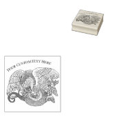 Quetzacoatl Dragon lineart Rubberstempel (Gestempeld)