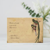Quetzal Bird Elegant Response kaart (Staand voorkant)
