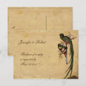  Quetzal Bird Elegant RSVP Briefkaart (Voorkant / Achterkant)
