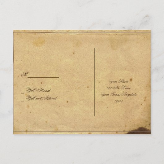  Quetzal Bird Elegant RSVP Briefkaart (Achterkant)