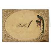Quetzal Bird Elegant Table Number kaart (Voorkant Horizontaal)