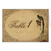 Quetzal Bird Elegant Tafelnummerkaart (Voorkant Horizontaal)