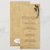  Quetzal Bird Elegant Wedding Menu (Voorkant / Achterkant)
