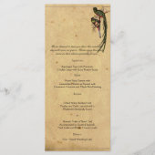  Quetzal Bird Elegant Wedding Menu (Voorkant)