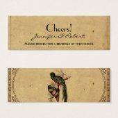  Quetzal Bird Wedding Drink Tickets Mini Visitekaartjes (Voorkant /achterkant)