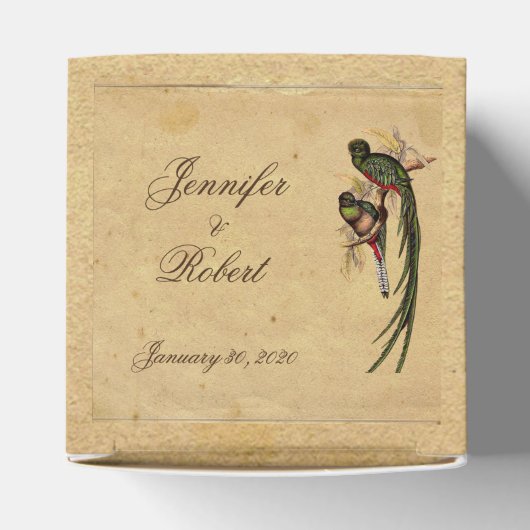  Quetzal Bird Wedding Favor Box Bedankdoosjes (Bovenkant)