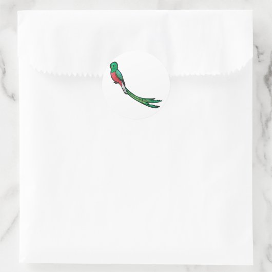 Quetzal Ronde Sticker (Tas)