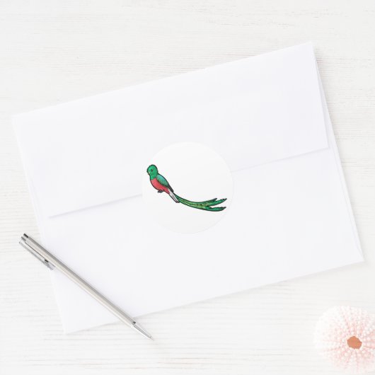 Quetzal Ronde Sticker (Envelop)