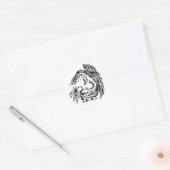 Quetzal Tribal Tattoo Design Ronde Sticker (Envelop)