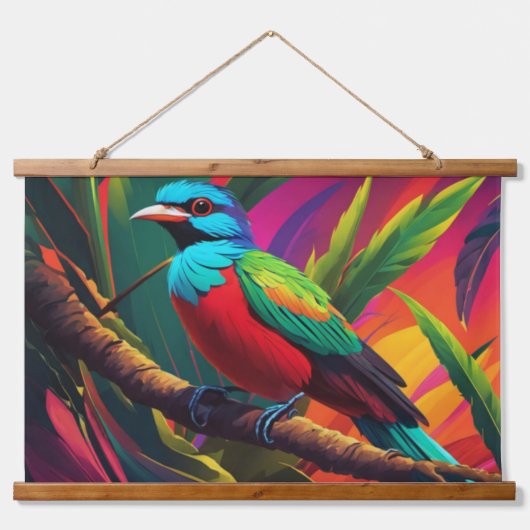 Quetzal Vogelwandtapijt Hangend Wandkleed (Voorkant)