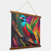 Quetzal Vogelwandtapijt Hangend Wandkleed (Gebogen)