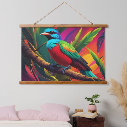 Quetzal Vogelwandtapijt Hangend Wandkleed (Slaapkamer)